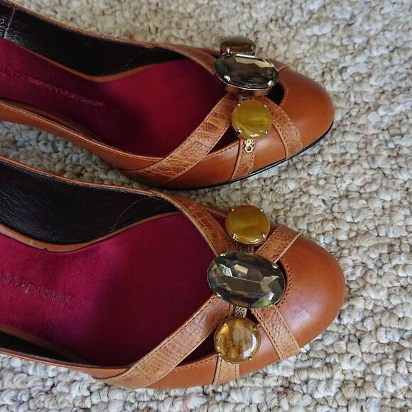 Giuseppe Zanotti Cognac Heels with Stone Embellishments Pumps size 36.5 - Picture 7 of 14